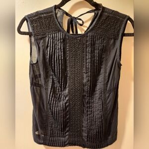 Jcrew Black Lightweight Boho Lace Blouse Size 00